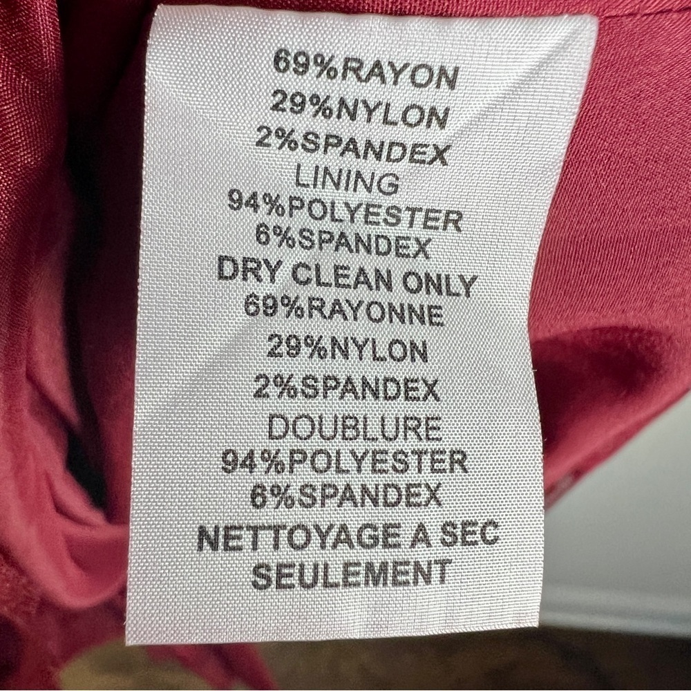 Trina Turk Long Sleeve Maroon Dress size 6 - Picture 6 of 9